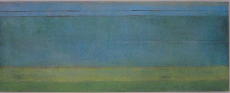 Rice Fields: Guangxi 2005, Oil on canvas, 36x92cm